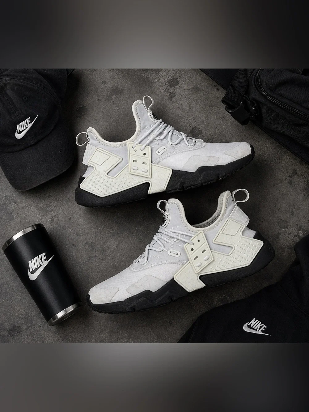 Nike Air Huarache Drift Gray White Black Men’s Sneakers Size 11.5
